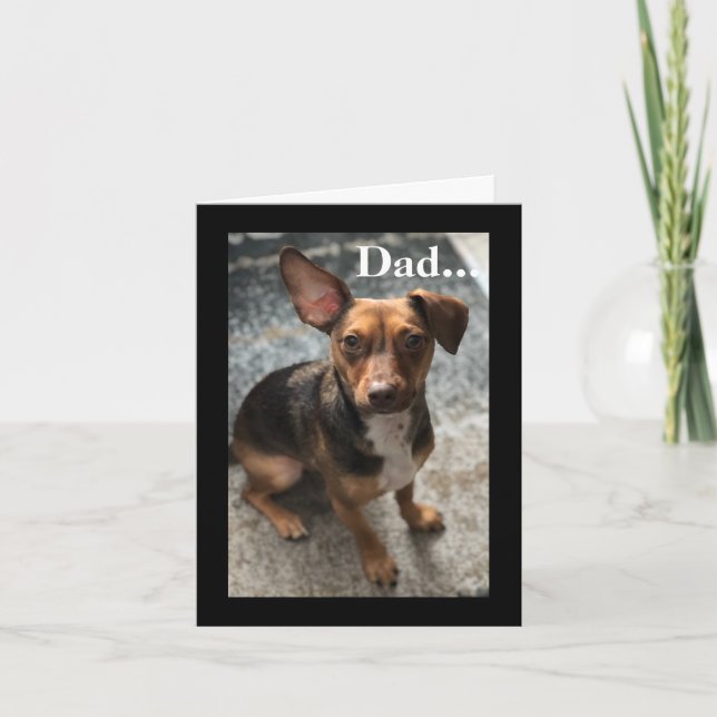 Humourous Father's Day card from Dog (Front)