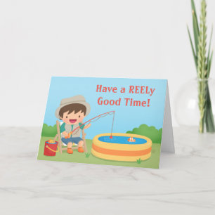 Humourous Fishing Pun Happy Birthday Greeting Card