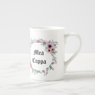 Humourous Floral Catholic Mea Cuppa Bone China Mug