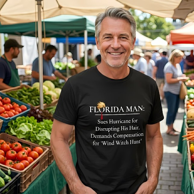 Humourous Florida Man Wind Witch Hunt Anti-Trump T-Shirt (Creator Uploaded)