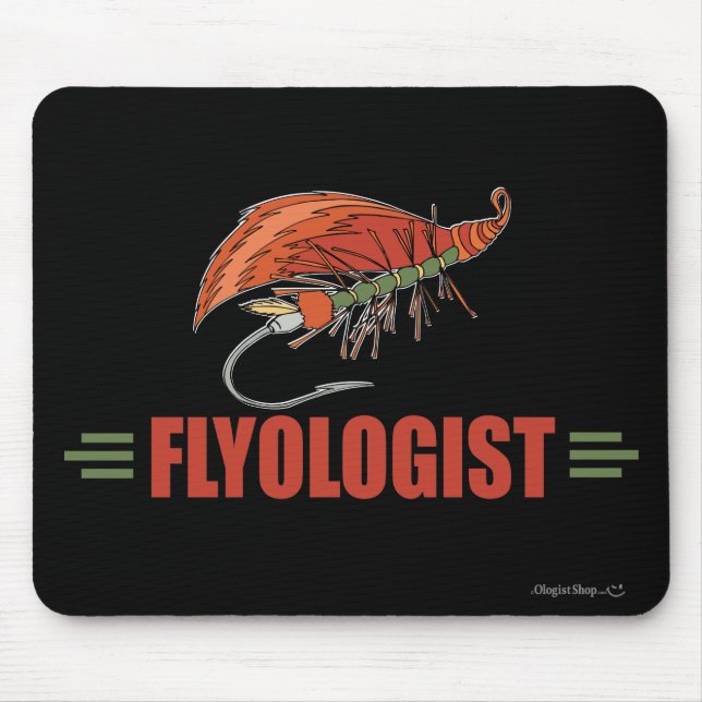 Humourous Fly Tying, Fly Fishing Mouse Mat (Front)