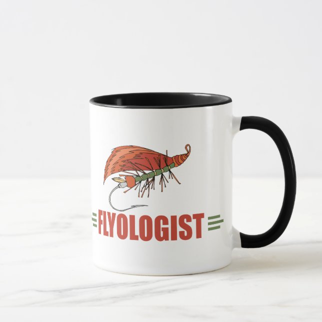 Humourous Fly Tying, Fly Fishing Mug (Right)