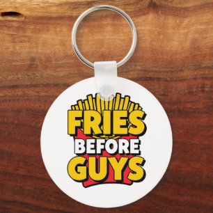 Humourous French Fries for Foodies Key Ring