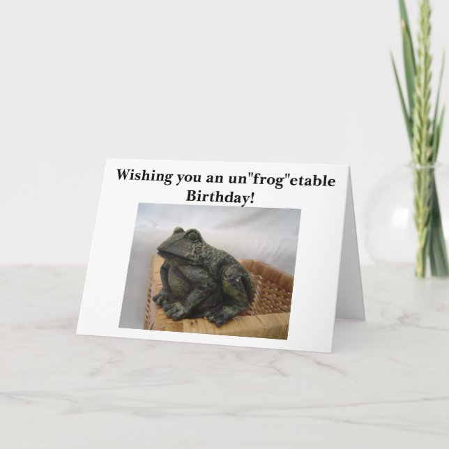 Humourous Frog Card (Front)