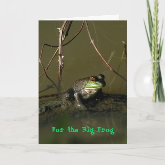 Humourous Frog Fathers' Day Card (Front)