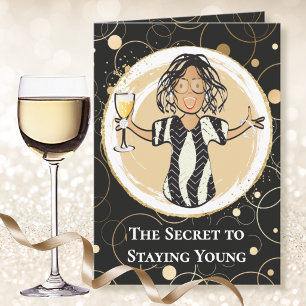 Humourous Funny Ethnic Female Cartoon Birthday  Card