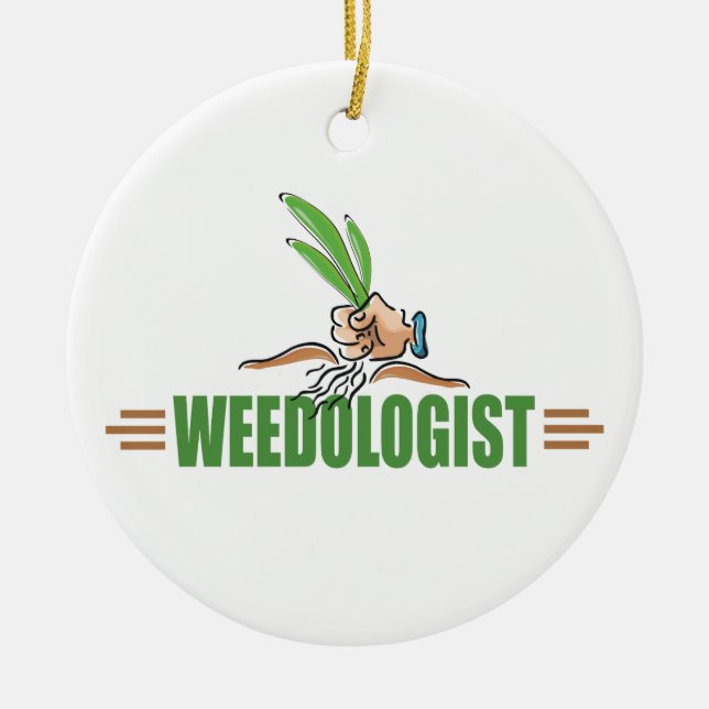 Humourous Gardening Ceramic Tree Decoration (Front)
