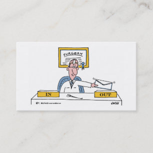 Humourous General Surgeon Cartoon Appointment or Business Card