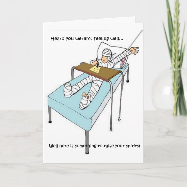 Humourous Get Well Card (Front)