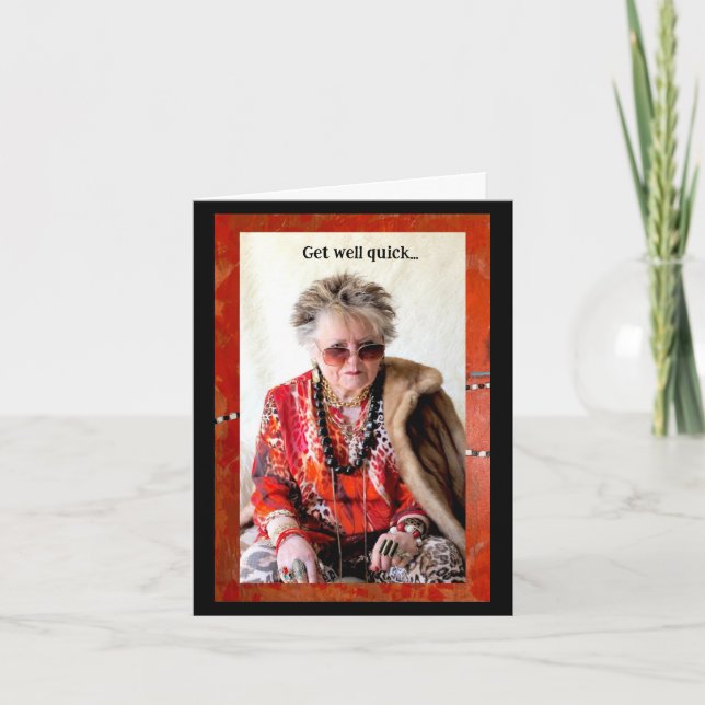 Humourous Get Well Quick Card (Front)