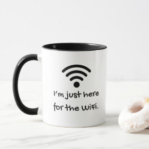 Humourous gift for funny coworker and wifi lover mug