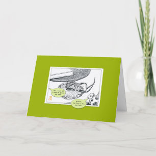 Humourous Glasses & Cow Blank Greeting Card