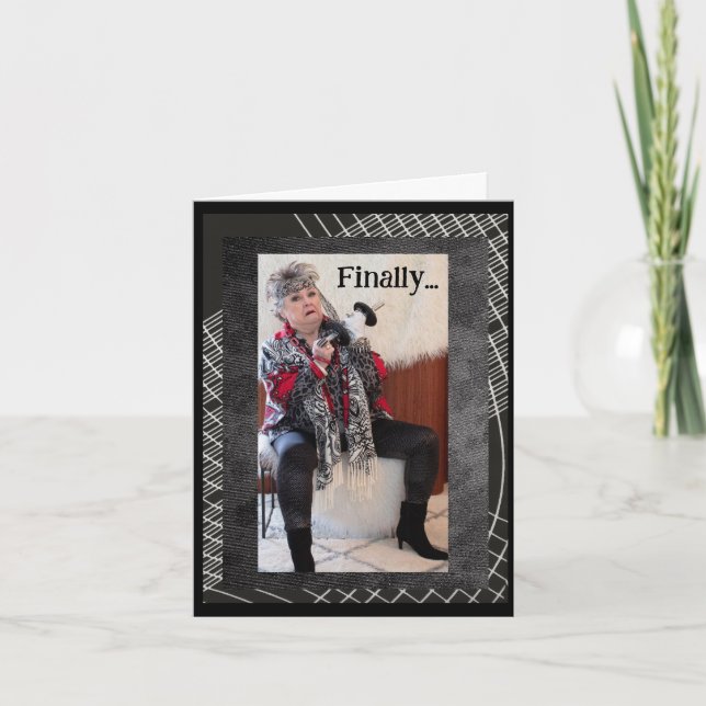 Humourous Going from Winter to Spring Card (Front)