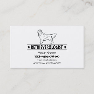 Humourous GOLDEN RETRIEVER Business Card