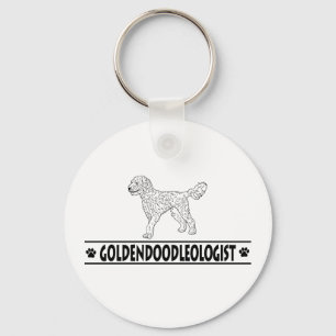 Humourous Goldendoodle Key Ring