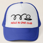 Humourous golf hat | hole in one club<br><div class="desc">Humourous golf hat | hole in one club. Gift ideas for golfers. Add your own funny golfing quote or saying. Cute design for dad Birthday or Fathers day.</div>