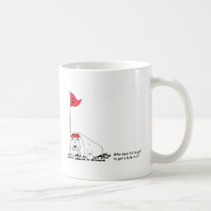 Humourous Golfing Dog Coffee Mug