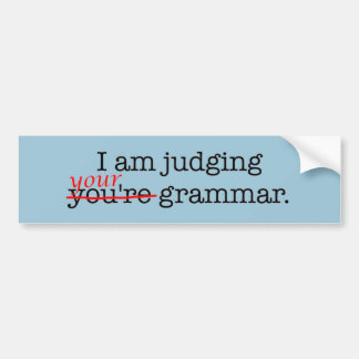 Humourous Grammar Police Bumper Sticker