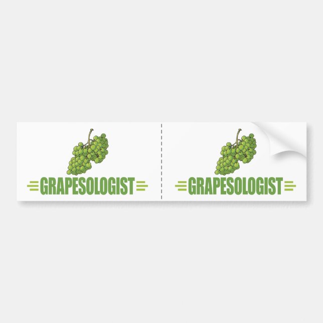 Humourous Grapes Bumper Sticker (Front)