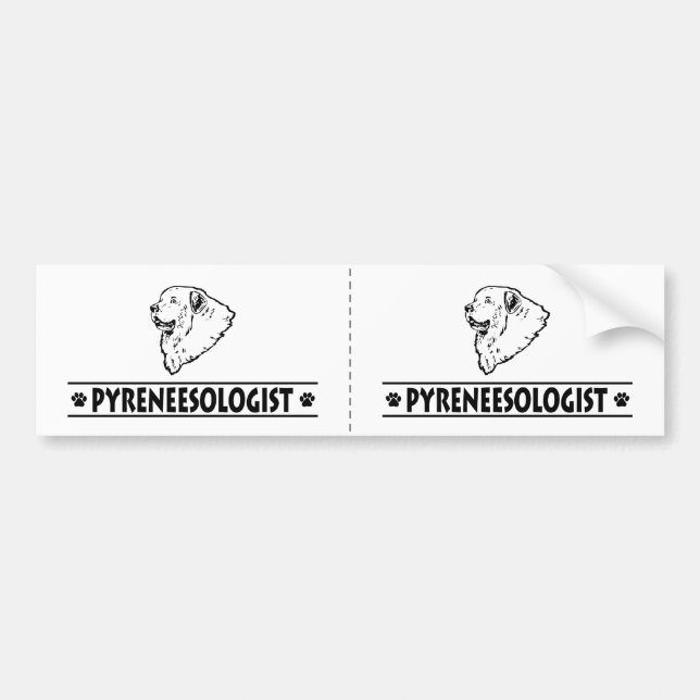 Humourous Great Pyrenees Bumper Sticker (Front)