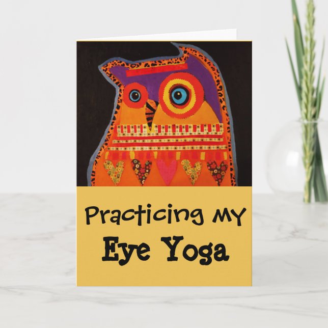 Humourous Greeting Card with Cool Owl (Front)