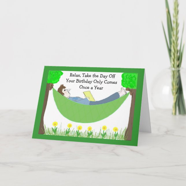 Humourous Guy Birthday Card (Front)