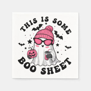 Humourous Halloween "This is Some Boo Sheet" Party Napkin