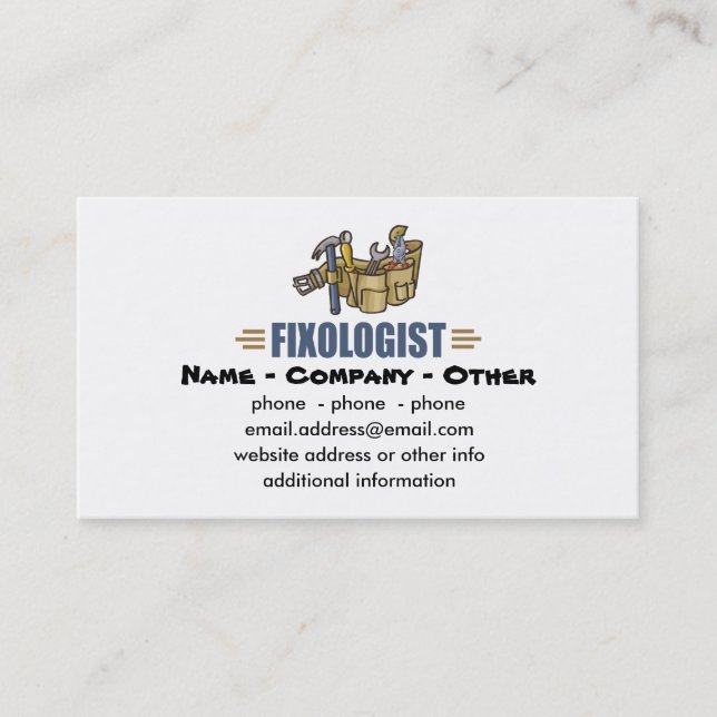 Humourous Handyman Business Card (Front)
