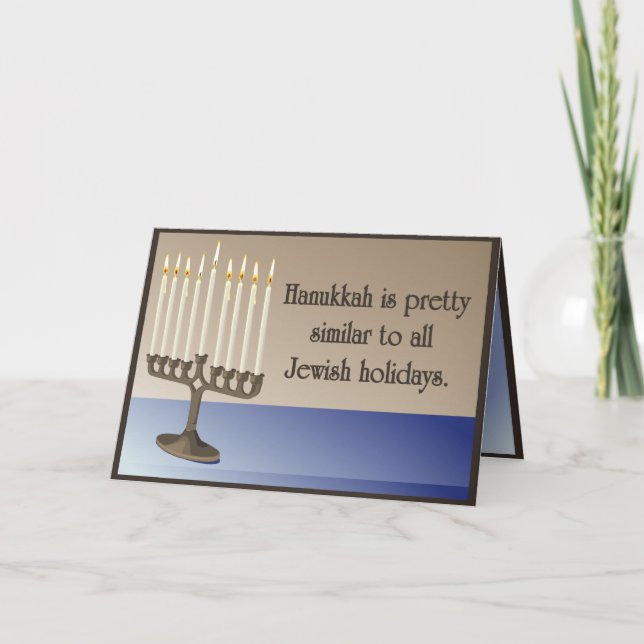 Humourous Hanukkah Holiday Card (Front)