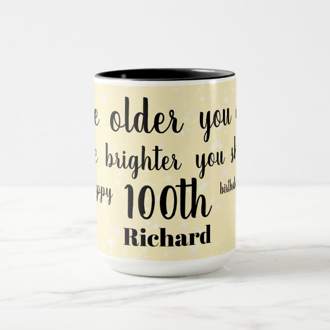 Humourous Happy 100th Birthday Mug (Center)