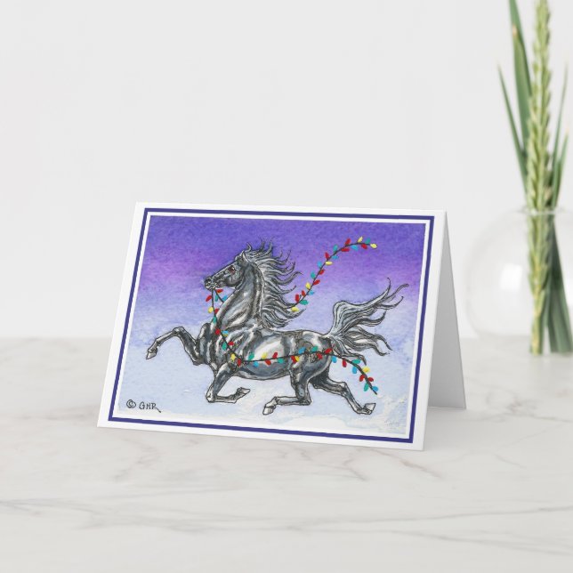 Humourous Horse Christmas Card (Front)