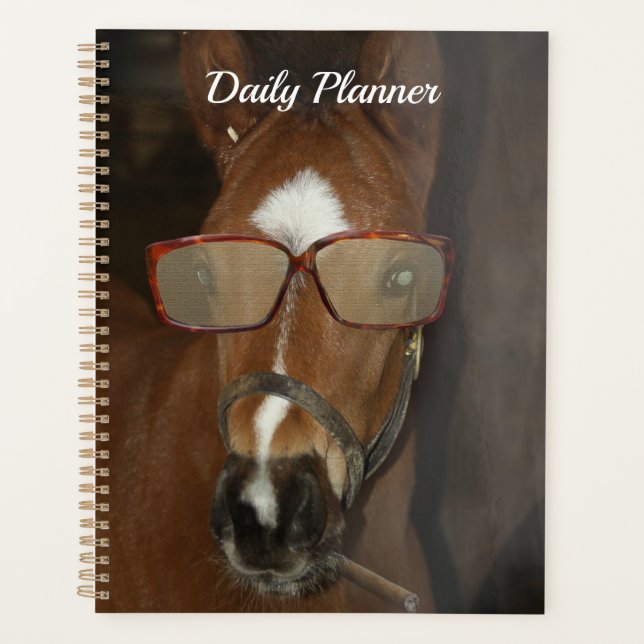 Humourous Horse Foal Smoking Cigar Daily Planner (Front)