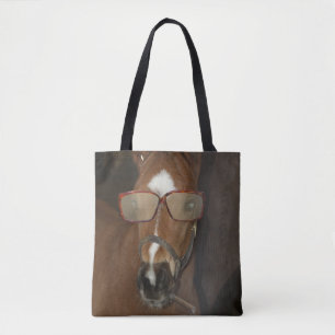 Humourous Horse Foal Smoking Cigar Tote Bag