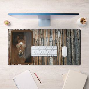 Humourous Horse Foal Smoking Desk Mat
