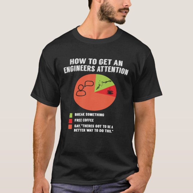 Humourous How To Get An Engineers Attention Men Wo T-Shirt (Front)
