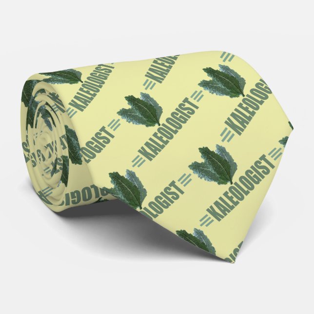 Humourous I Love Kale Tie (Rolled)