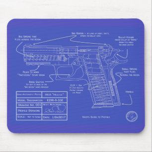 Humourous Idiot's Guide to Pistol Cleaning Pad Mouse Mat