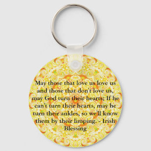 Humourous Irish Blessing from IRELAND Key Ring