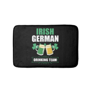 Humourous Irish German Drinking St Patrick Day Bath Mat
