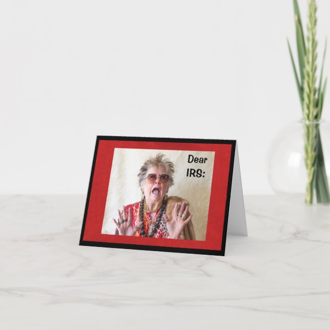 Humourous IRS LetterFolded Greeting Card (Front)