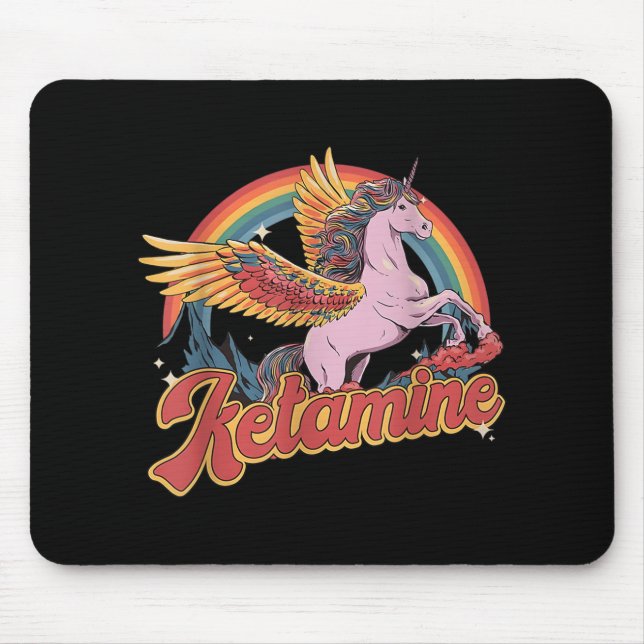 Humourous Ketamine Horse Emergency Funny Mental He Mouse Mat (Front)