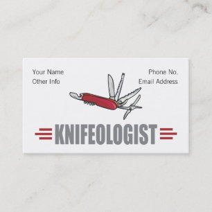 Humourous Knife Collector Business Card