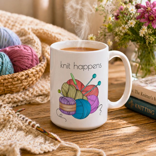 Humourous Knit Happens  Coffee Mug (Creator Uploaded)