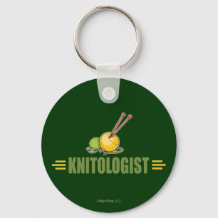 Humourous Knitting Key Ring