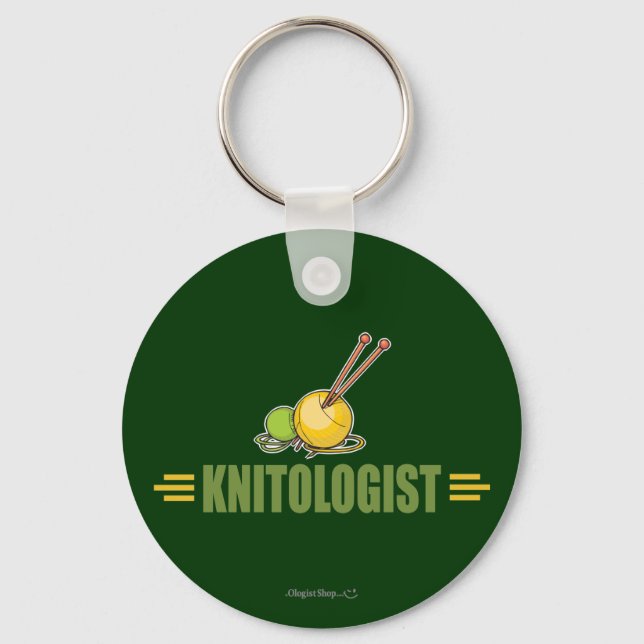 Humourous Knitting Key Ring (Front)