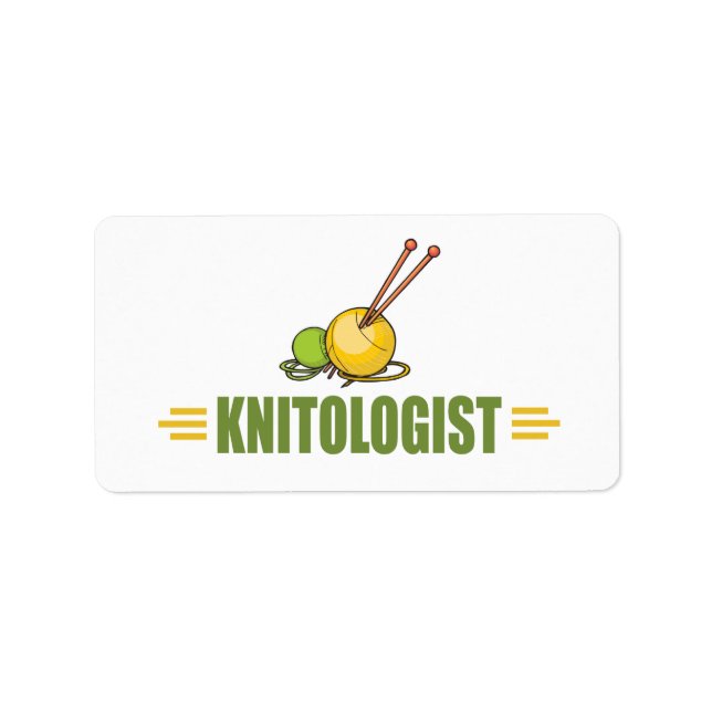 Humourous Knitting Label (Front)