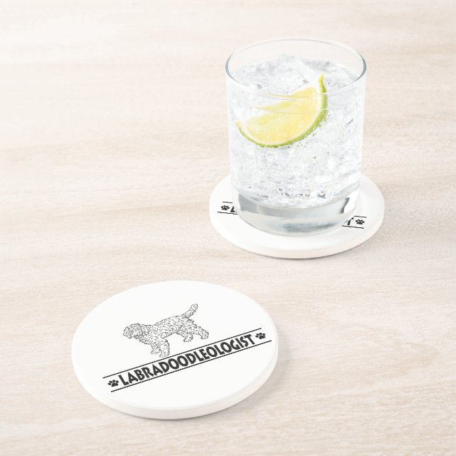 Humourous Labradoodle Coaster (Side)