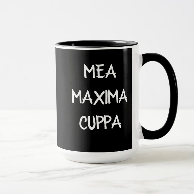 Humourous Latin Catholic Mea Cuppa Mug (Right)