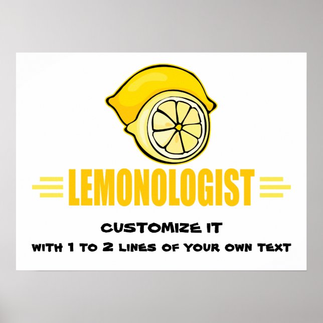 Humourous Lemon Lover Poster (Front)