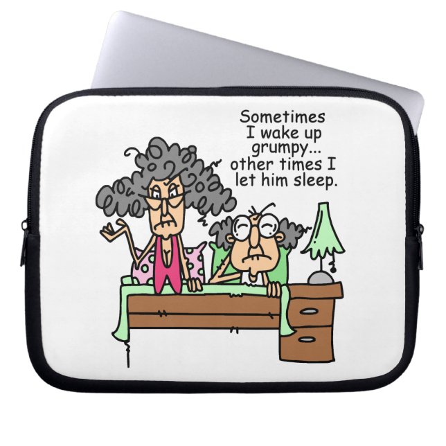 Humourous Let Grumpy Sleep Laptop Sleeve (Front)